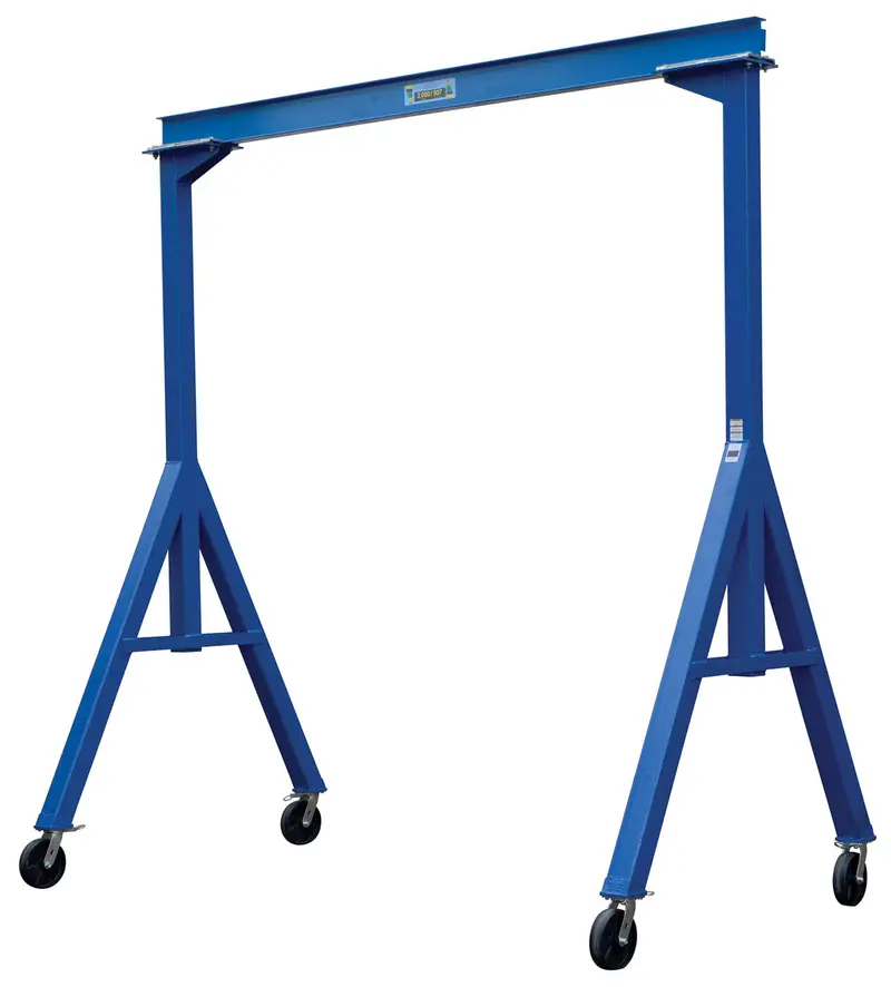 Vestil FHS-4-10 Industrial Gantry Crane – Fixed-Height Steel Frame with Swivel Casters