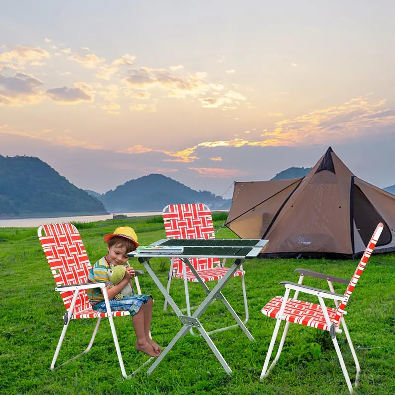 VINGLI Dual Webbed Lawn Chairs – Lightweight, Portable Outdoor & Beach Folding Seating