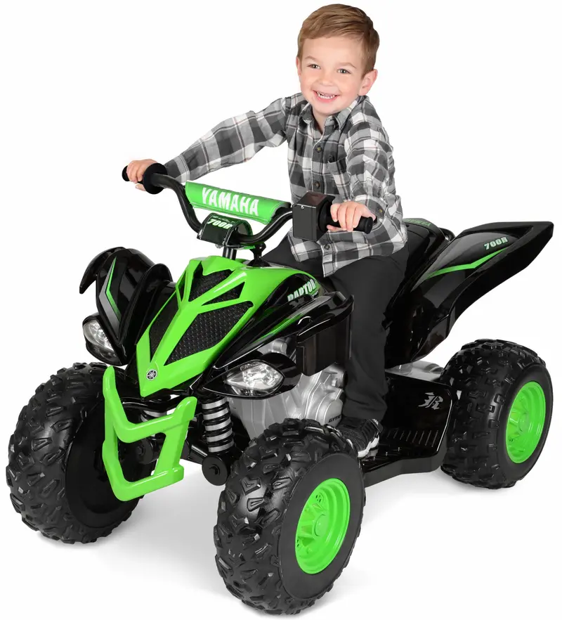 Yamaha Raptor 12V Kids’ Ride-On ATV – Realistic Quad Design, 5 MPH Max Speed, Recommended for Ages 3+